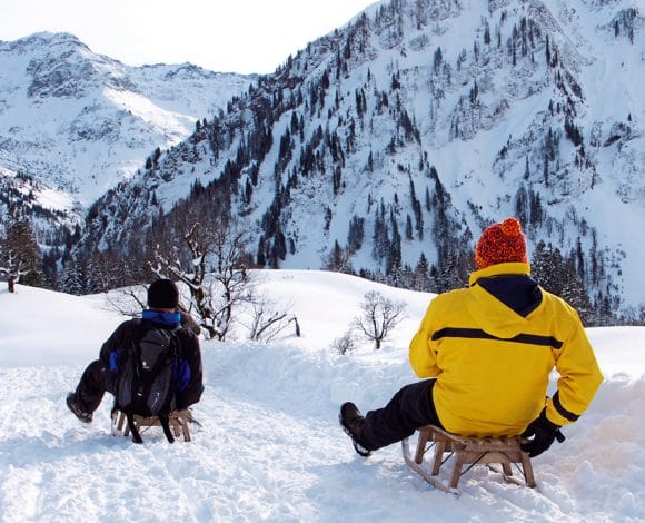 Sleeën in de Allgauer-Alpen