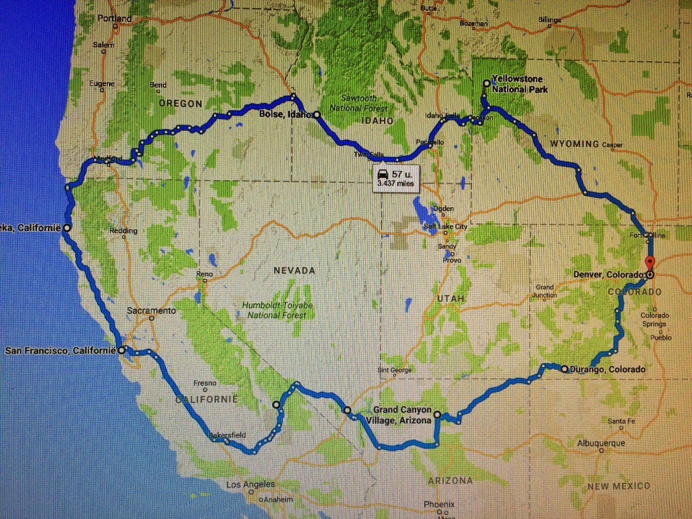 Route West-USA