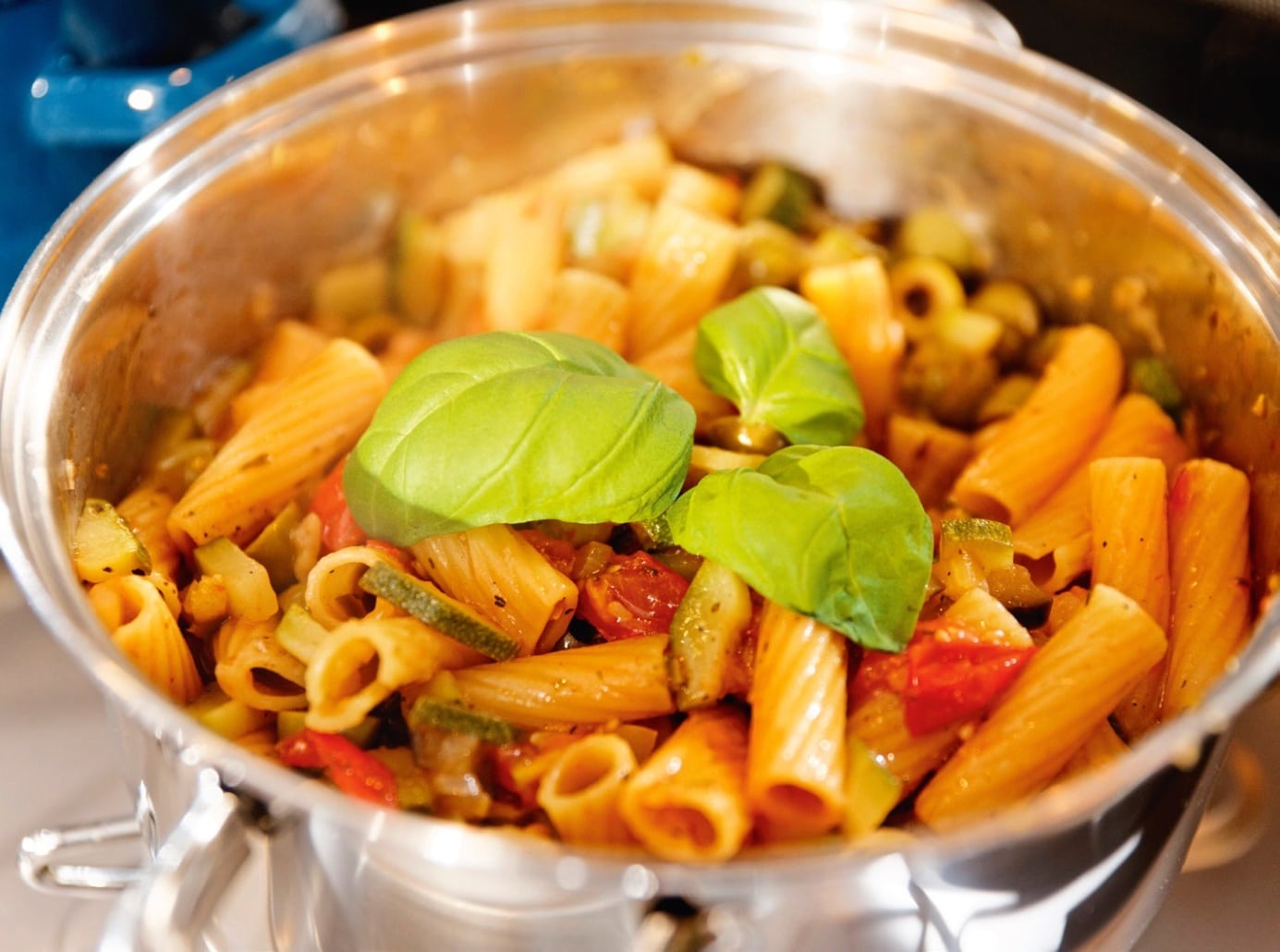 Campingrecepten Pasta ratatouille