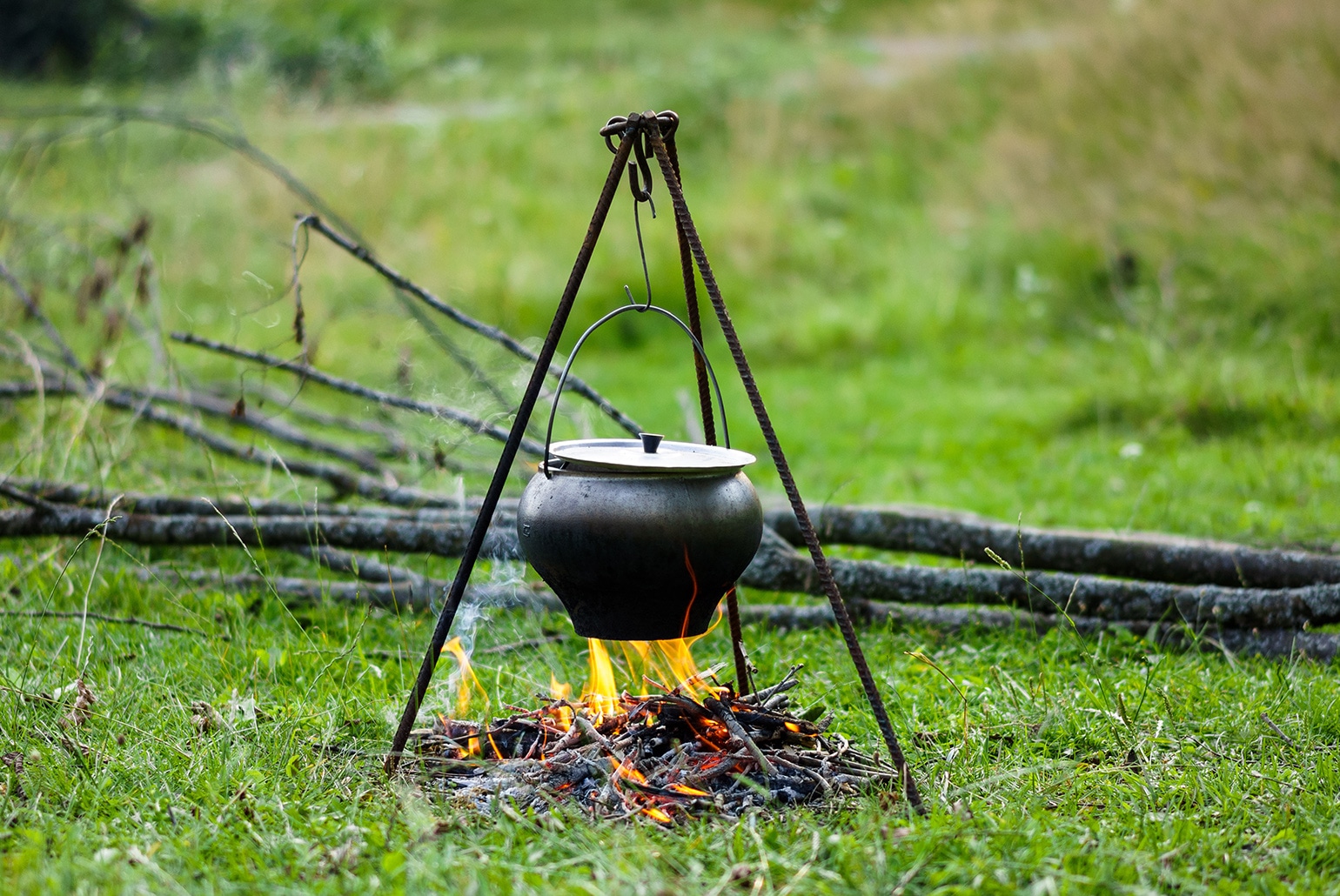 Koken op houtvuur