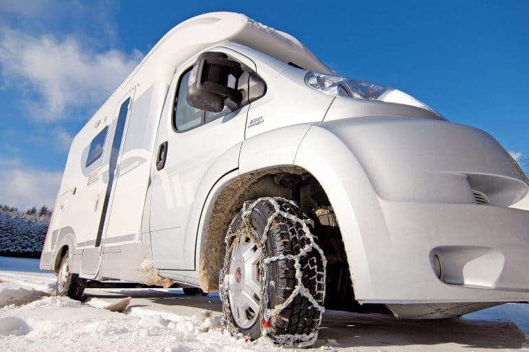 Sneeuwkettingen getest