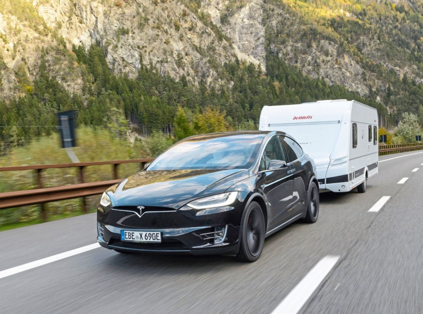 elektrische trekauto_Tesla Model X_Dolomieten