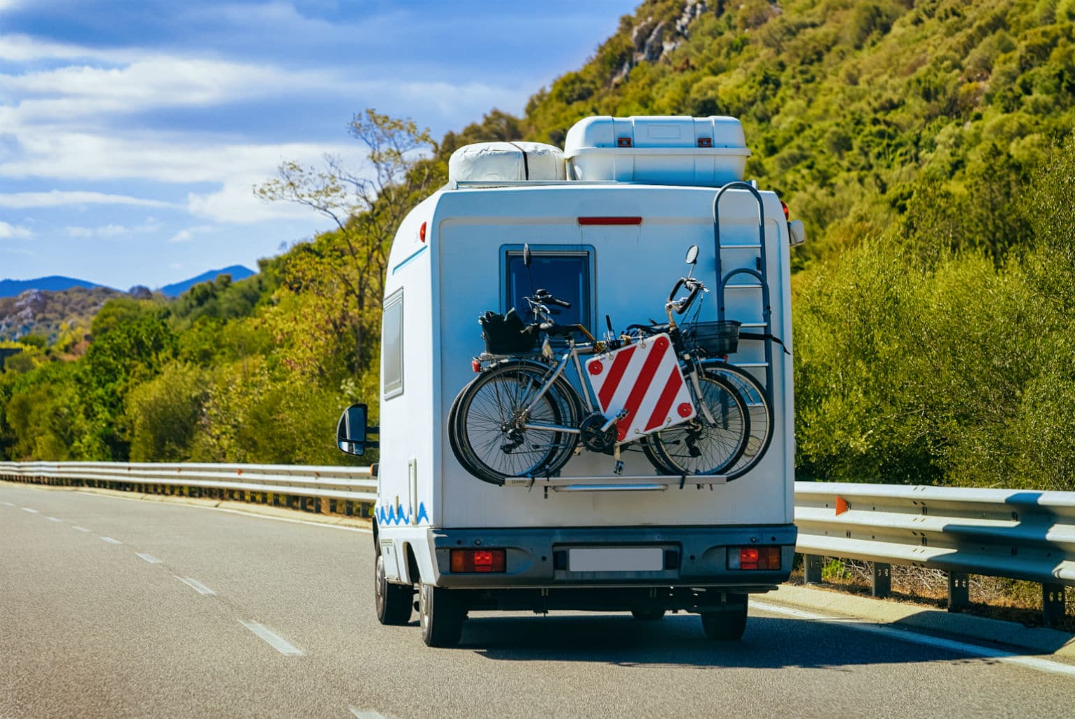 Fietsendrager op camper