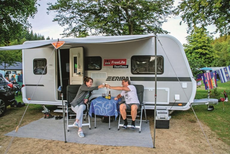 Campings tijdens de FreeLife TestTour