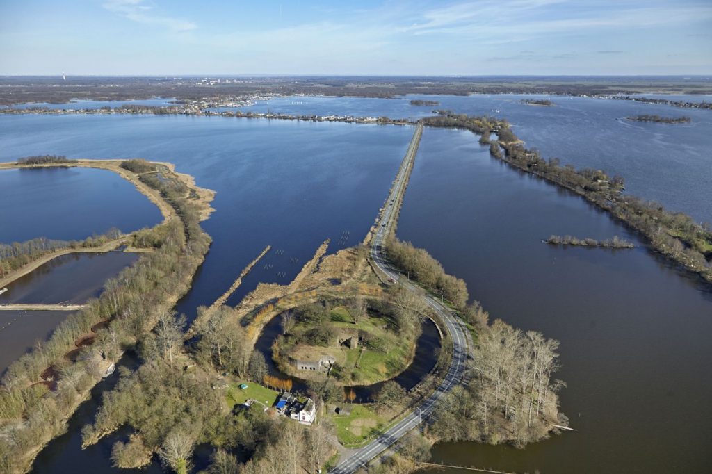 Waterlinie Fietsroute Luchtfoto Fort Spion
