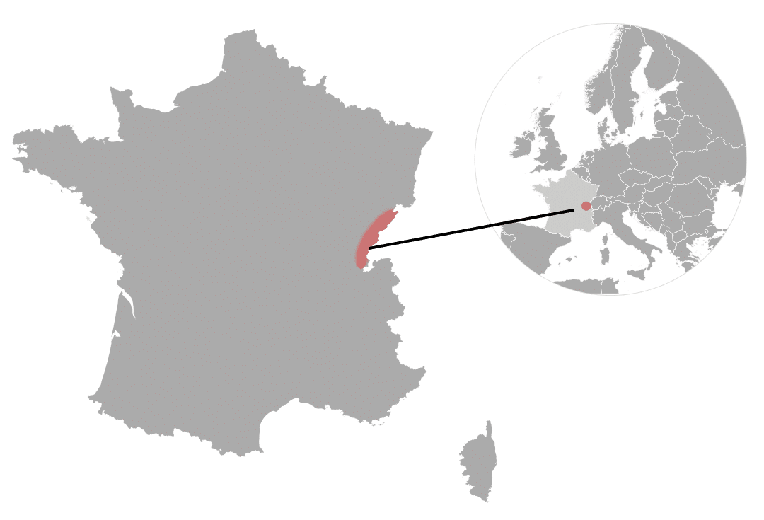 Map Frankrijk-Jura