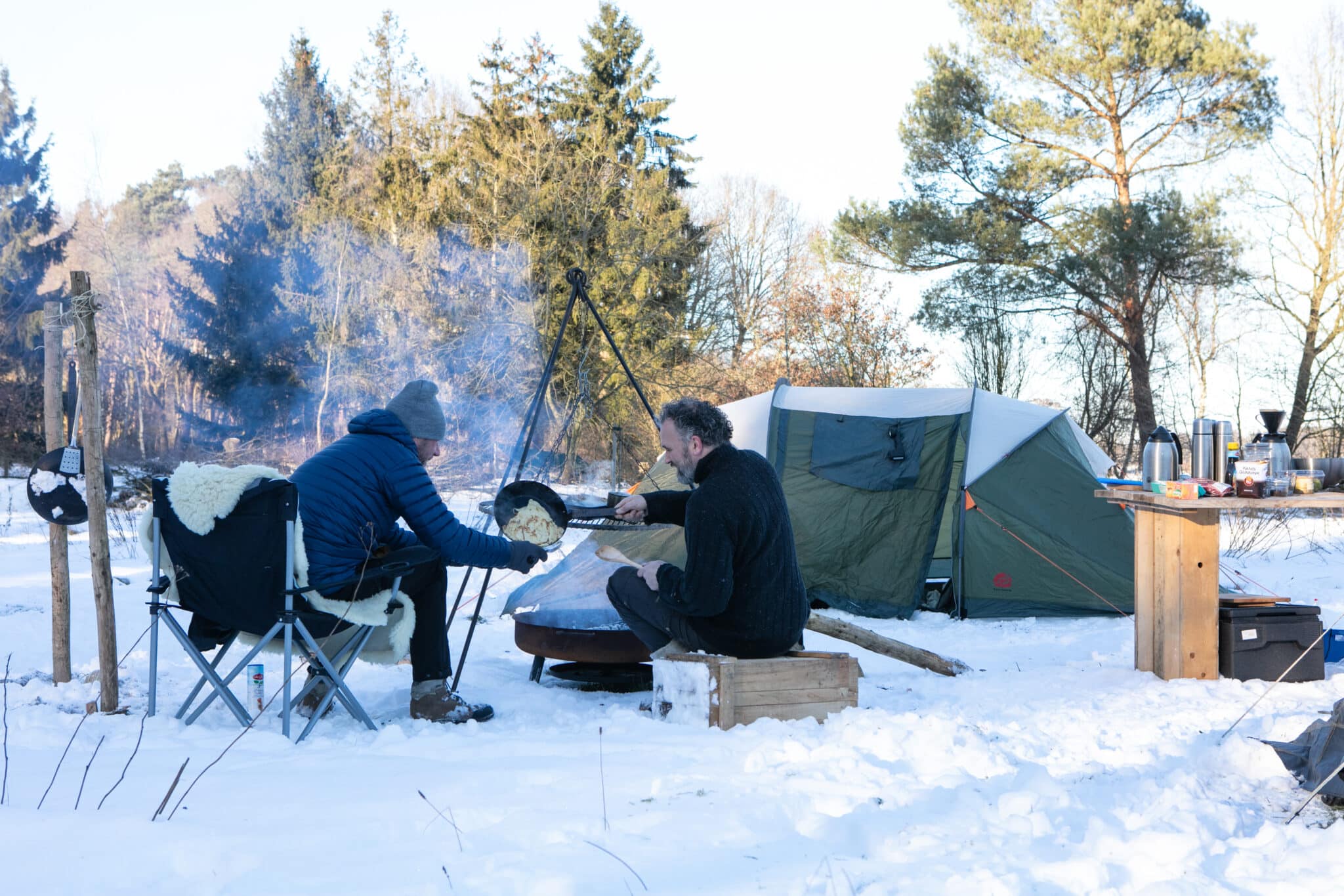 Wintercamping in Nederland