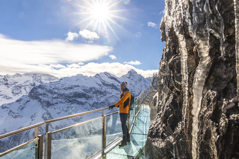 ACSI winterkamperen Berner Oberland_kabelbaan Mürren Schilthorn