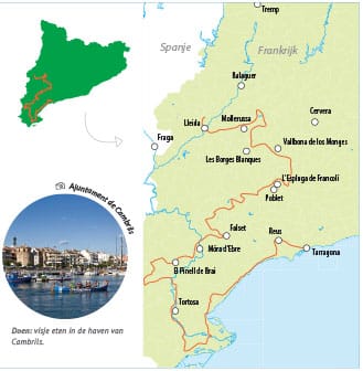 Grand Tour Catalonië kaartje deel 2 Tarragona-Lleida